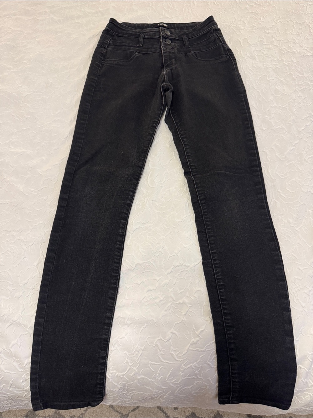 refuge Black Skinny High-Rise Jeans